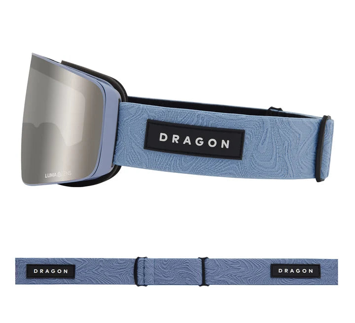 DRAGON Slain Mag Cylindrical Steel Blue - Lumalens Silver Ion + Lumalens Amber Snow Goggle Snow Goggles Dragon 