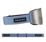DRAGON Slain Mag Cylindrical Steel Blue - Lumalens Silver Ion + Lumalens Amber Snow Goggle Snow Goggles Dragon 