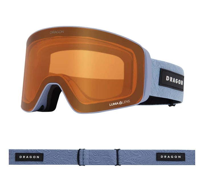 DRAGON Slain Mag Cylindrical Steel Blue - Lumalens Silver Ion + Lumalens Amber Snow Goggle Snow Goggles Dragon 