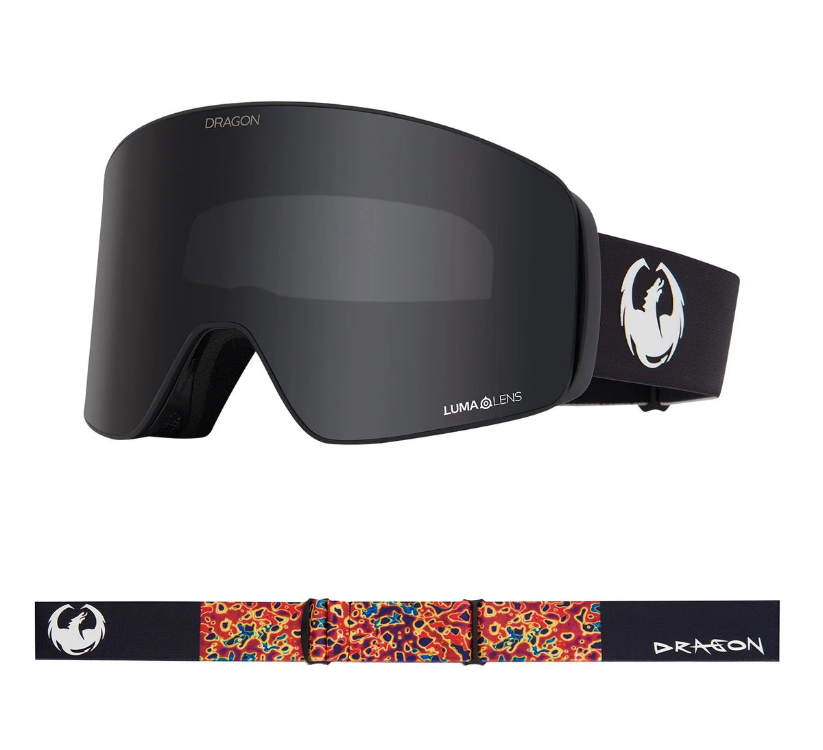 DRAGON Slain Mag Cylindrical Urushi - Lumalens Dark Smoke + Lumalens Light Rose Snow Goggle Snow Goggles Dragon 