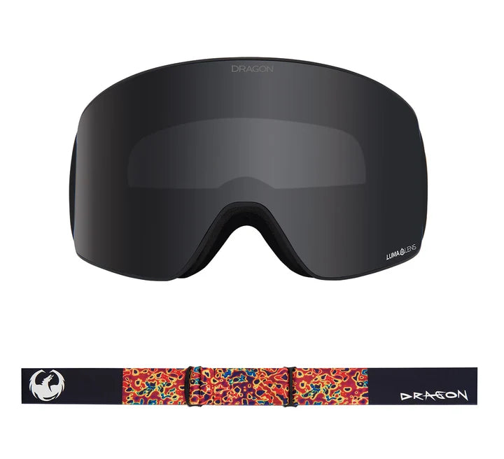 DRAGON Slain Mag Cylindrical Urushi - Lumalens Dark Smoke + Lumalens Light Rose Snow Goggle Snow Goggles Dragon 