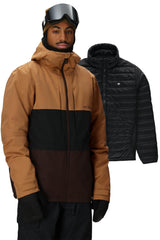 686 Smarty 3-In-1 Form Snowboard Jacket Caramel Colorblock 2026 Men's Snow Jackets 686 