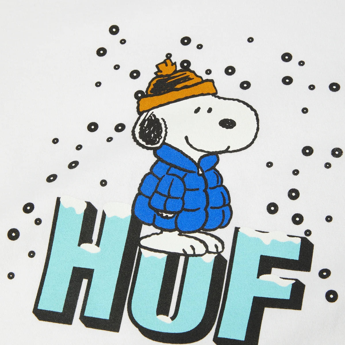 HUF Snoopy Puffer T-Shirt White Men's Short Sleeve T-Shirts Huf 