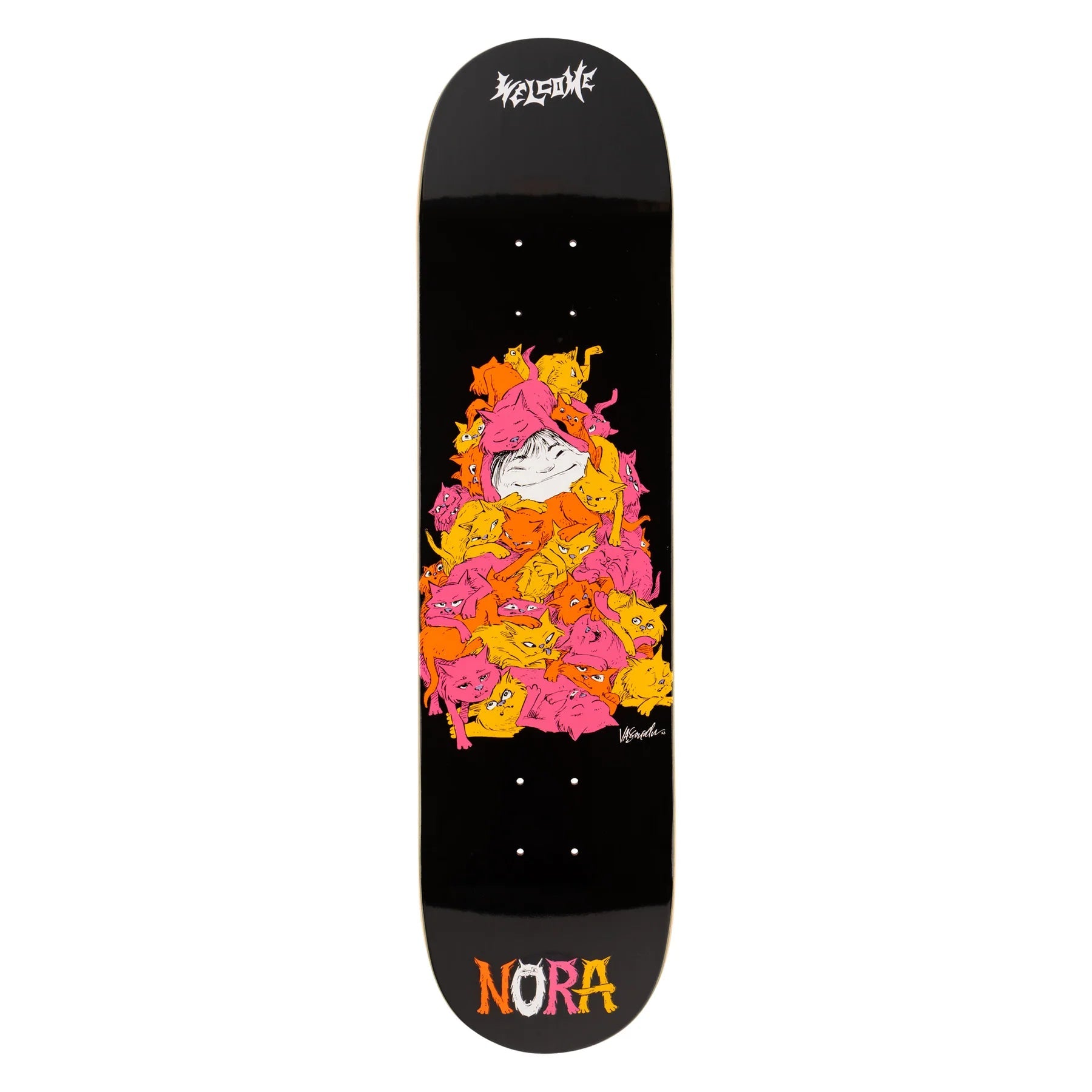 WELCOME Nora Vasconcellos Pure Pile On Popsicle 7.75 Skateboard Deck Skateboard Decks Welcome 