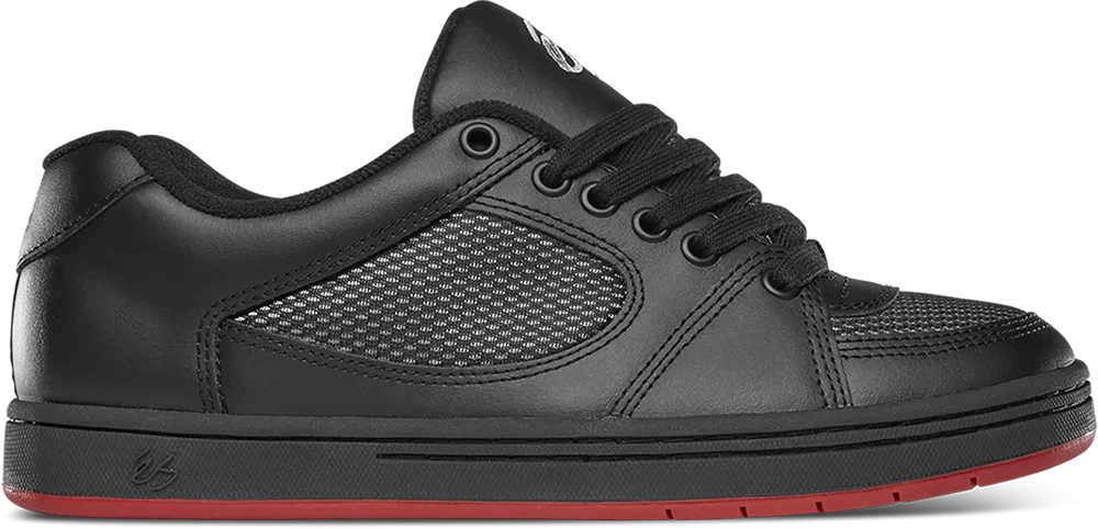 ES Accel Shoe Black/Black/Red Men's Skate Shoes Es 