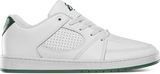 ES Accel Slim Shoe White/Dark Green Men's Skate Shoes Es 