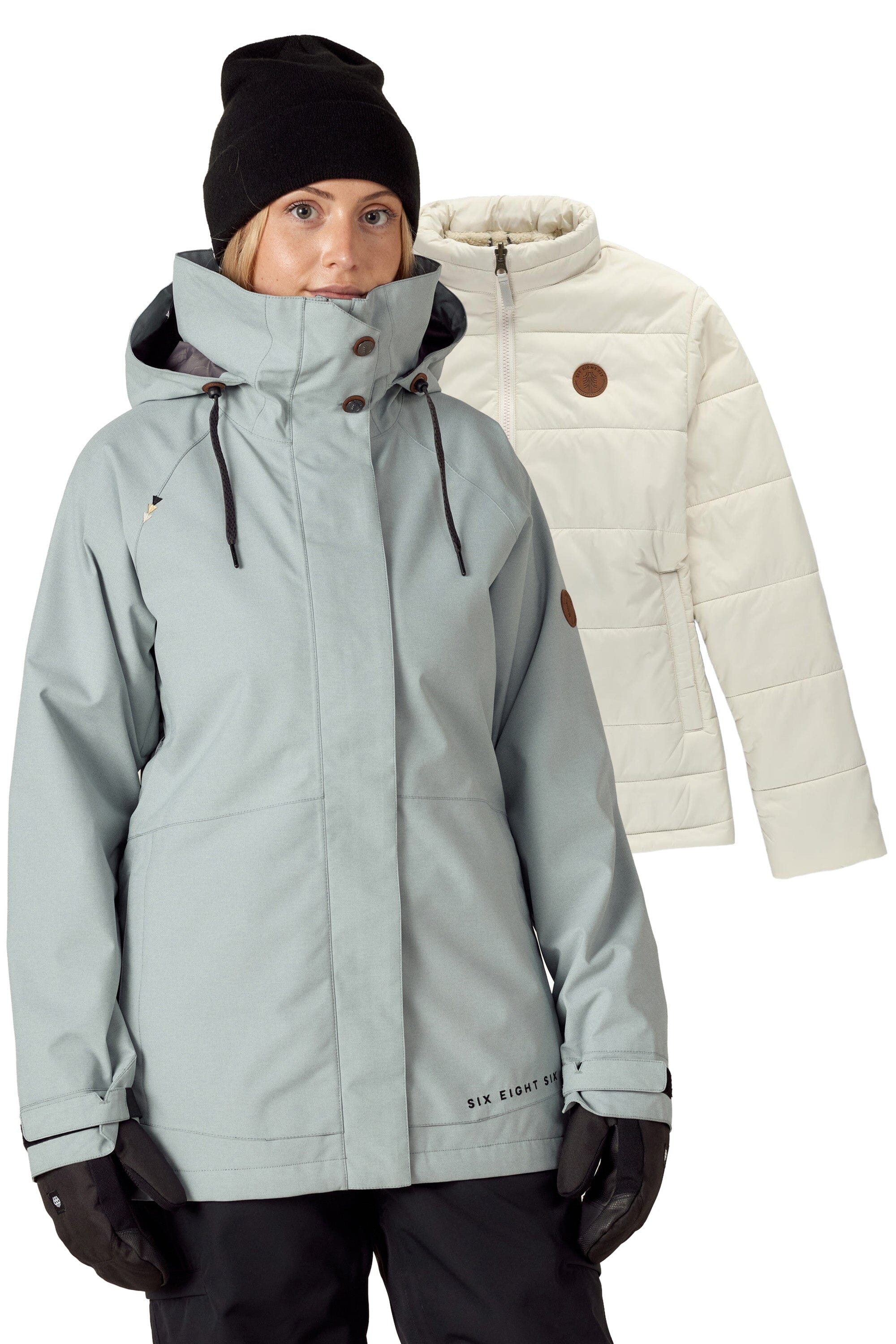 686 Women's Smarty 3-In-1 Spellbound Snow Jacket Dusty Marine Dobby 2026 Women's Snow Jackets 686 