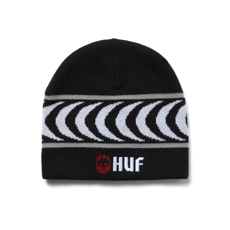HUF X Spitfire Skull Beanie Black Men's Beanies Huf 