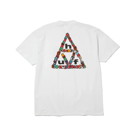 HUF X Spitfire Triple Triangle T-Shirt White Men's Short Sleeve T-Shirts Huf 
