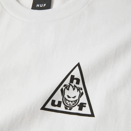 HUF X Spitfire Triple Triangle T-Shirt White Men's Short Sleeve T-Shirts Huf 