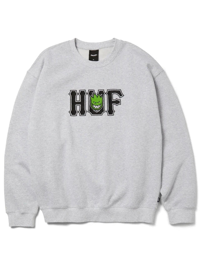 HUF X Spitfire Union Crewneck Heather Grey Men's Crewnecks Huf 