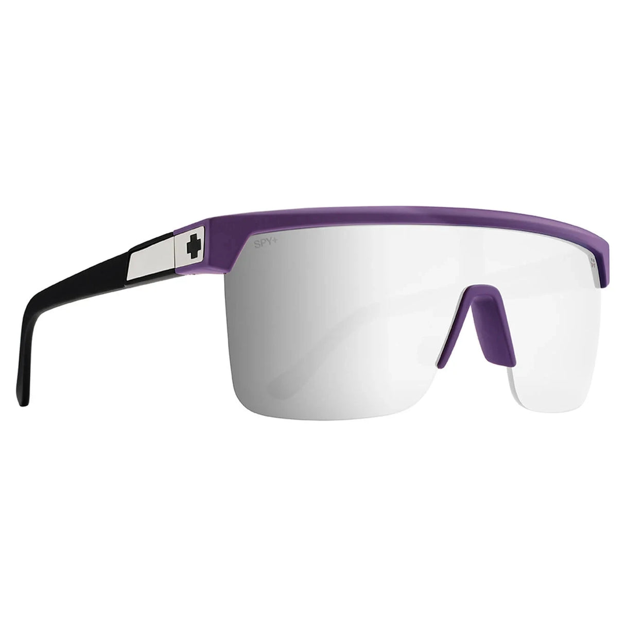 SPY Flynn 5050 Matte Purple Matte Black - Happy Bronze Platinum Mirror Sunglasses Sunglasses Spy 
