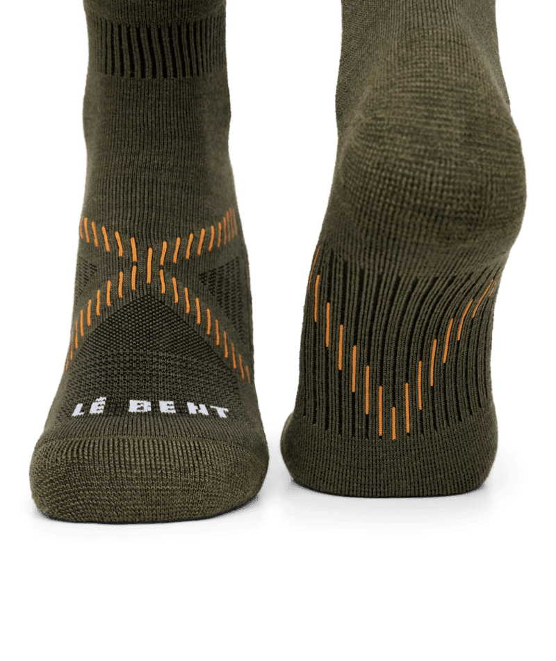 LE BENT Xavier De Le Rue Pro Series Light Cushion Snow Socks Dark Eucalyptus Men's Snowboard Socks Le Bent 