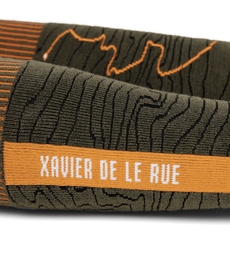LE BENT Xavier De Le Rue Pro Series Light Cushion Snow Socks Dark Eucalyptus Men's Snowboard Socks Le Bent 