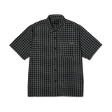 HUF Stretch Micro Plaid Short Sleeve Button-Up Shirt Black Men's Short Sleeve Button Up Shirts Huf 
