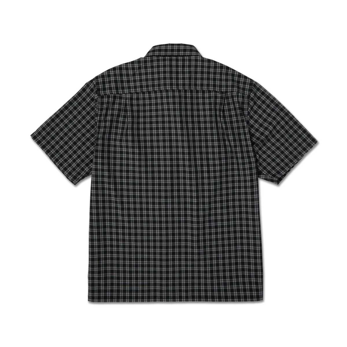 HUF Stretch Micro Plaid Short Sleeve Button-Up Shirt Black Men's Short Sleeve Button Up Shirts Huf 