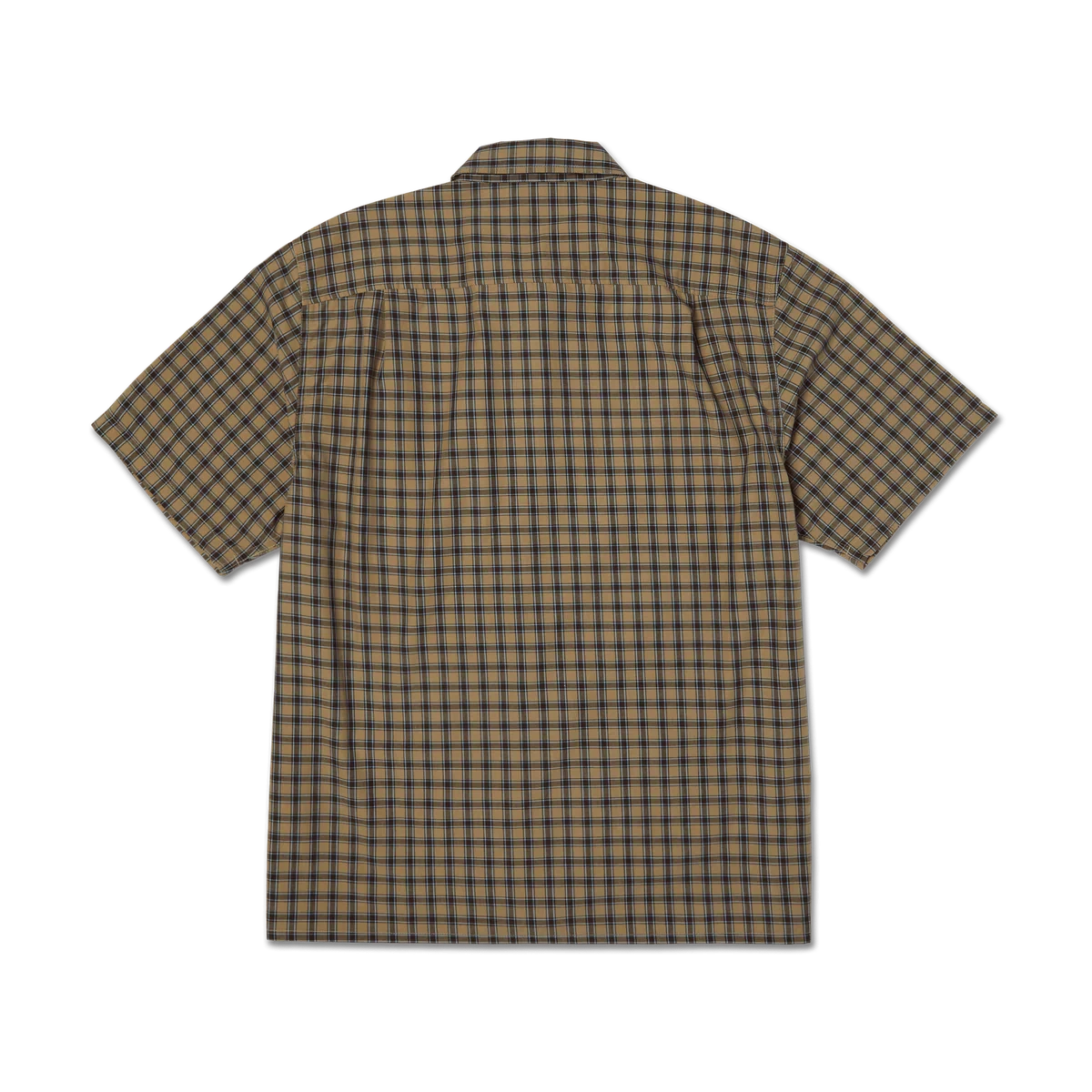 HUF Stretch Micro Plaid Short Sleeve Button-Up Shirt Clay Men's Short Sleeve Button Up Shirts Huf 