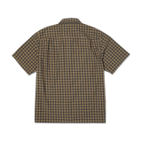 HUF Stretch Micro Plaid Short Sleeve Button-Up Shirt Clay Men's Short Sleeve Button Up Shirts Huf 