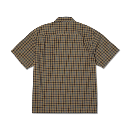HUF Stretch Micro Plaid Short Sleeve Button-Up Shirt Clay Men's Short Sleeve Button Up Shirts Huf 
