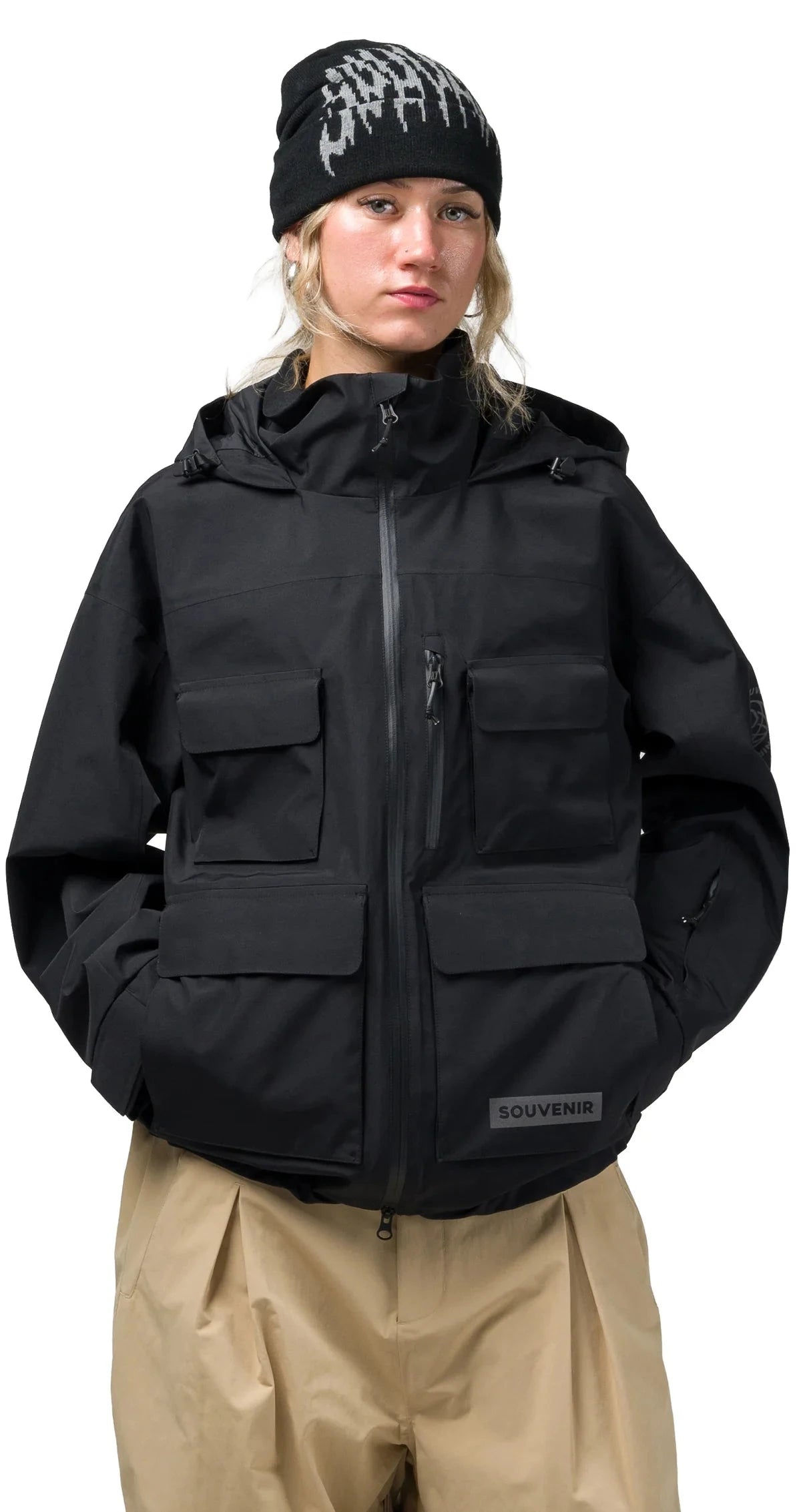 SOUVENIR Vent Snow Jacket Black 2027 Men's Snow Jackets Souvenir 