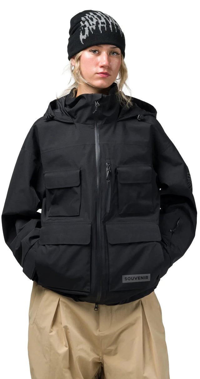 SOUVENIR Vent Snow Jacket Black 2027 Men's Snow Jackets Souvenir 
