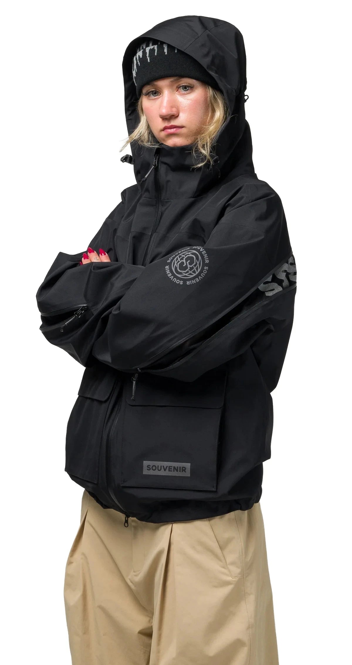 SOUVENIR Vent Snow Jacket Black 2027 Men's Snow Jackets Souvenir 