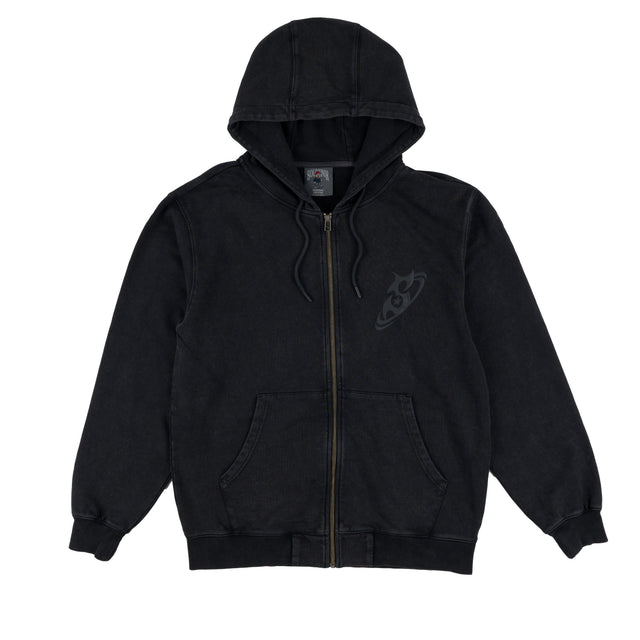 SOUVENIR Dirty Zip Hoodie Dirty Black Men's Zip Hoodies Souvenir 