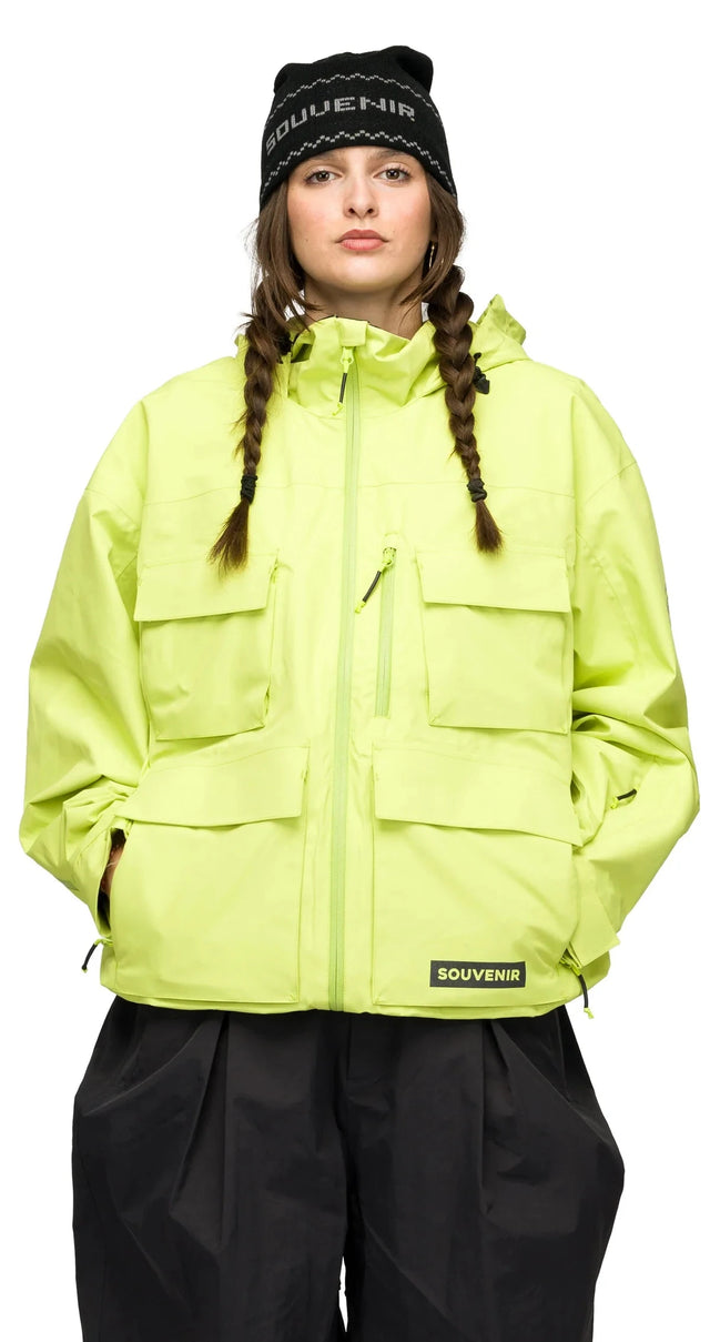 SOUVENIR Vent Snow Jacket Slime 2027 Men's Snow Jackets Souvenir 