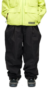 SOUVENIR Pleated Chino Snow Pants Black 2027 Men's Snow Pants Souvenir 