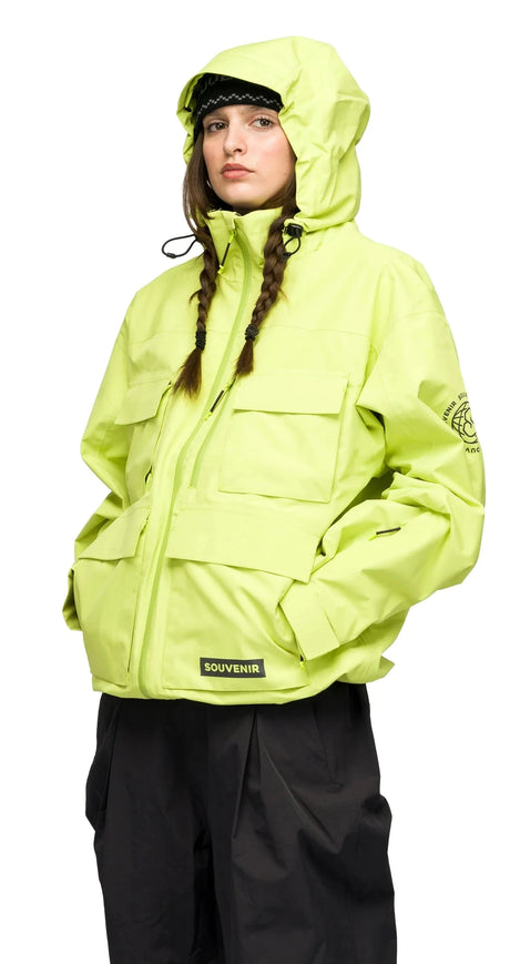 SOUVENIR Vent Snow Jacket Slime 2027 Men's Snow Jackets Souvenir 