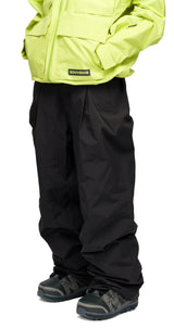 SOUVENIR Pleated Chino Snow Pants Black 2027 Men's Snow Pants Souvenir 