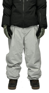 SOUVENIR Pleated Chino Snow Pants Medium Grey 2027 Men's Snow Pants Souvenir 