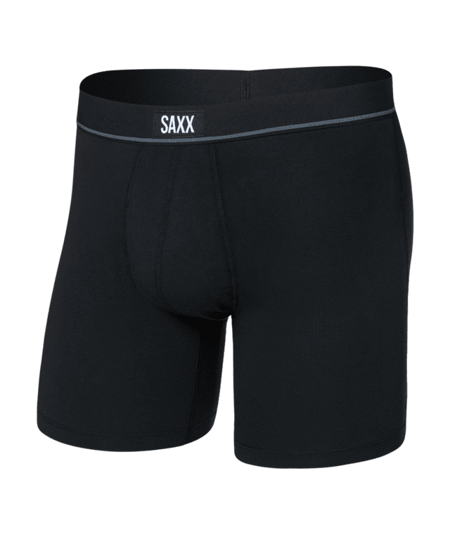 SAXX Essential Cotton Boxer Brief Underwear Black Men's Underwear Saxx 