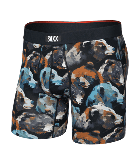 SAXX Vibe Xtra Soft Comfort Boxer Brief Underwear Beartastic-Black Men's Underwear Saxx 