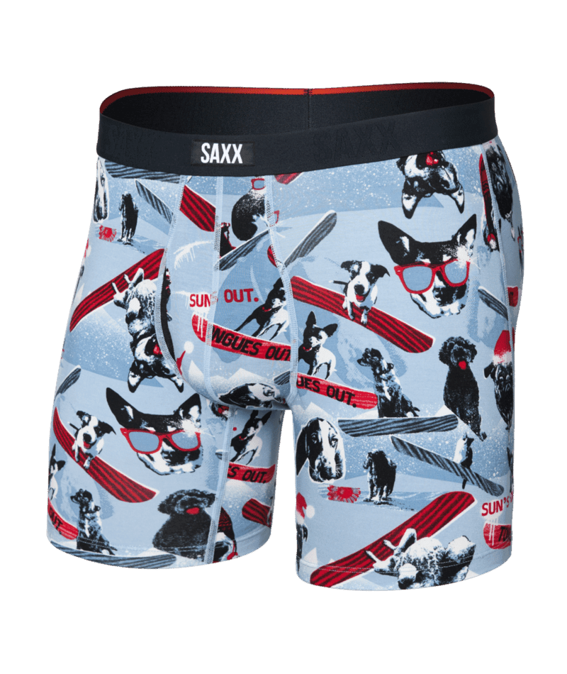 SAXX Vibe Xtra Soft Comfort Boxer Brief Underwear Winter Dogs Of Saxx-Blue Men's Underwear Saxx 