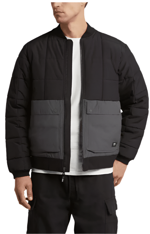 VANS Checked Out MTE-1 Puffer Jacket Black/Asphalt – Freeride