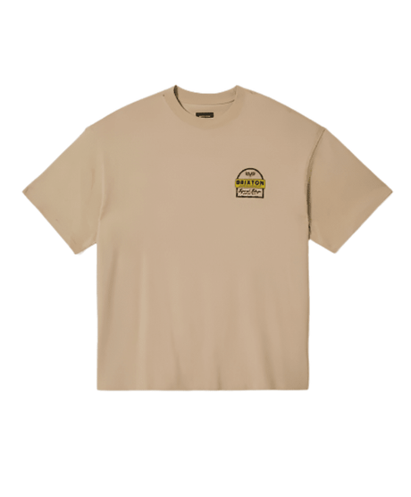 BRIXTON Drayton Heavy Weight Relaxed T-Shirt Cream Classic Wash Men's Short Sleeve T-Shirts Brixton 