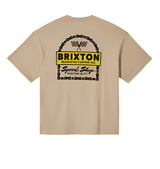 BRIXTON Drayton Heavy Weight Relaxed T-Shirt Cream Classic Wash Men's Short Sleeve T-Shirts Brixton 