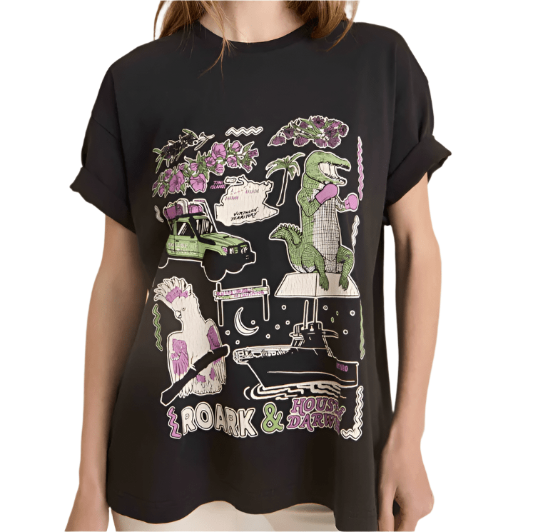 ROARK Women's H.O.D Oversized T-Shirt Faded Black Women's Short Sleeve T-Shirts Roark Revival 