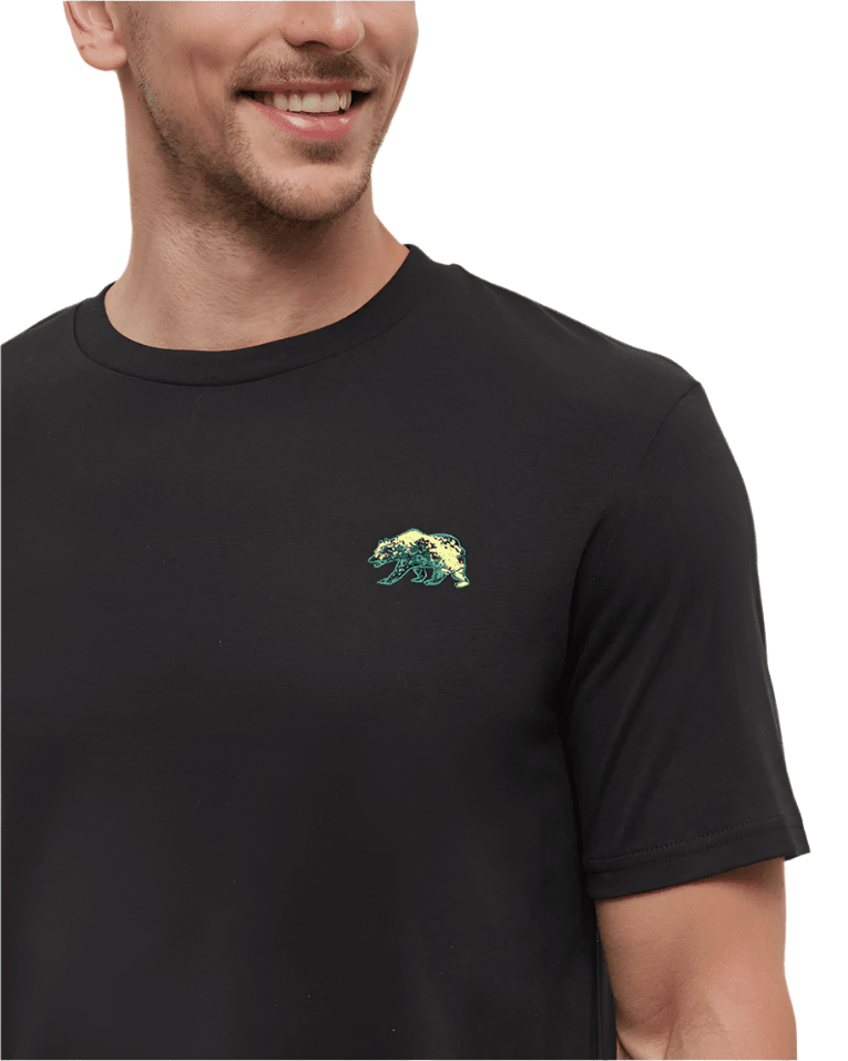 TENTREE Boreal Wildlife T-Shirt Meteorite Black/Boreal Bear Men's Short Sleeve T-Shirts Tentree 
