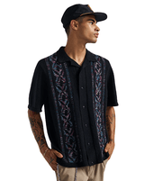 VANS Wheeler Sweater Polo Shirt Black Men's Short Sleeve Button Up Shirts Vans 