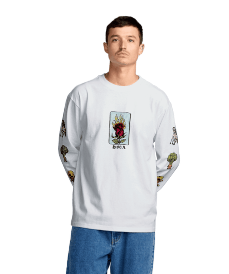 RVCA KSL Long Sleeve T-Shirt White Men's Long Sleeve T-Shirts RVCA 