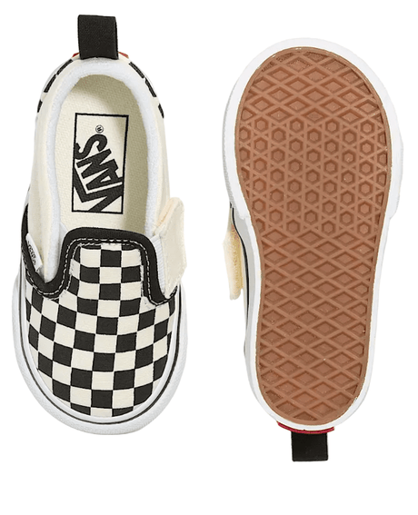 VANS Toddler Slip-On V Shoe Checkerboard Black/White Freeride Boardshop 