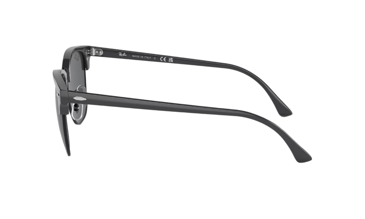 RAY-BAN Clubmaster Grey On Black - Dark Grey Sunglasses Sunglasses Ray-Ban 