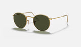 RAY-BAN Round Metal Polished Gold - Green Sunglasses Sunglasses Ray-Ban 