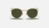 RAY-BAN Round Metal Polished Gold - Green Sunglasses Sunglasses Ray-Ban 