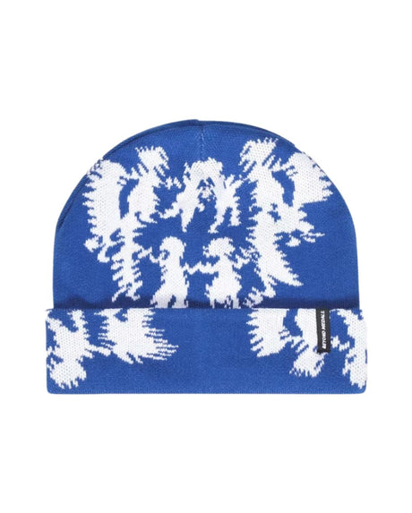 BEYOND MEDALS Culture Print Beanie Blue Men's Beanies Beyond Medals 