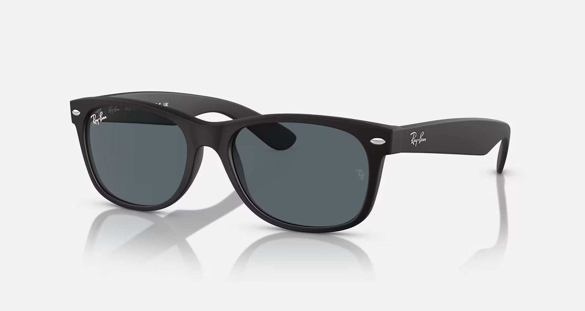 RAY-BAN New Wayfarer Classic Matte Black - Blue Sunglasses Sunglasses Ray-Ban 