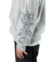 BEYOND MEDALS Sin Hoodie Grey Melange Men's Pullover Hoodies Beyond Medals 