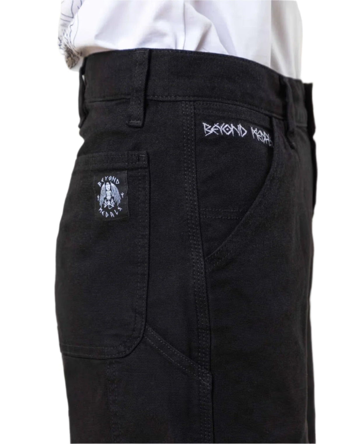 BEYOND MEDALS Baekkel Canvas Pants Black Men's Pants Beyond Medals 